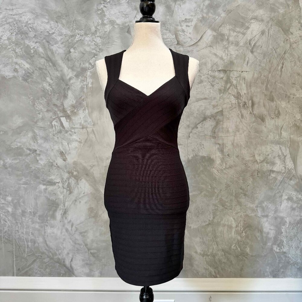 Guess Sweetheart Bandage Dress Size O Bodycon Cocktail Dress - Picture 2 of 9